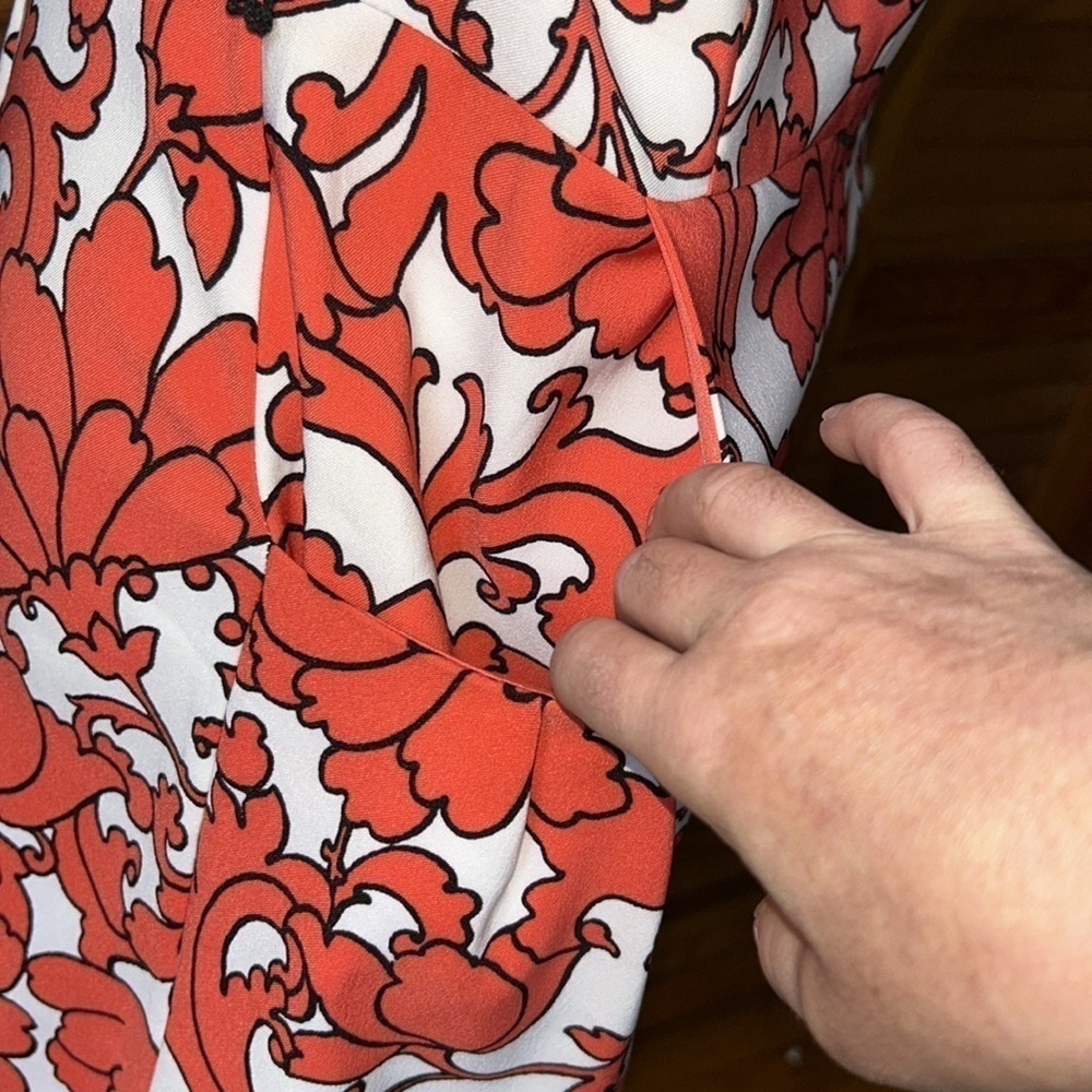 London Times Coral Floral Sleeveless Dress Size 10 - Picture 4 of 11